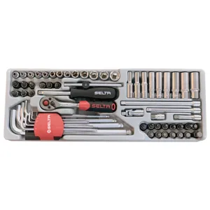 65 Pcs 1/4” Dr. Socket Combination Set (Tray)